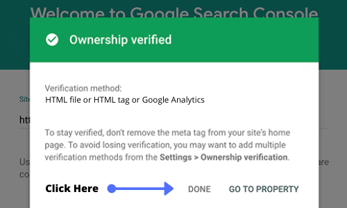 Google Analytics Verification Method in GWT