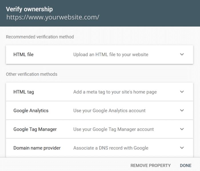Verify Ownership via Google Webmaster Tool