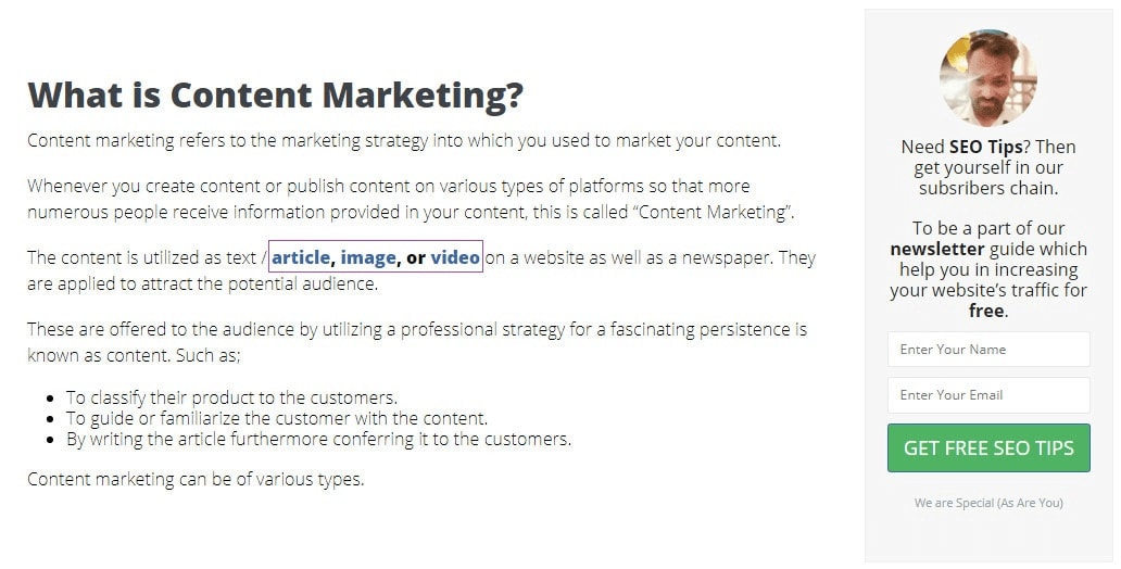 Increase Internal Linking